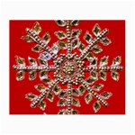 Snowflake Jeweled Small Glasses Cloth (2-Side) Front