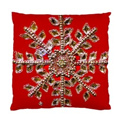 Snowflake Jeweled Standard Cushion Case (two Sides) by Nexatart