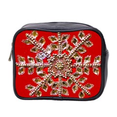 Snowflake Jeweled Mini Toiletries Bag 2-side by Nexatart