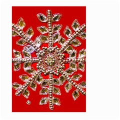 Snowflake Jeweled Large Garden Flag (two Sides) by Nexatart