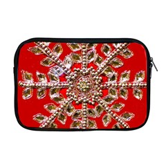 Snowflake Jeweled Apple Macbook Pro 17  Zipper Case by Nexatart