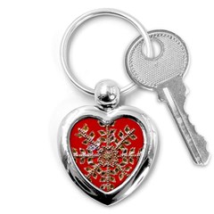 Snowflake Jeweled Key Chains (heart)  by Nexatart