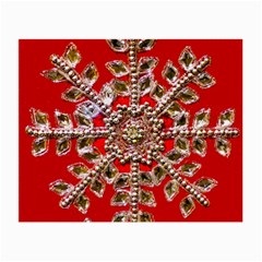 Snowflake Jeweled Small Glasses Cloth (2-side) by Nexatart