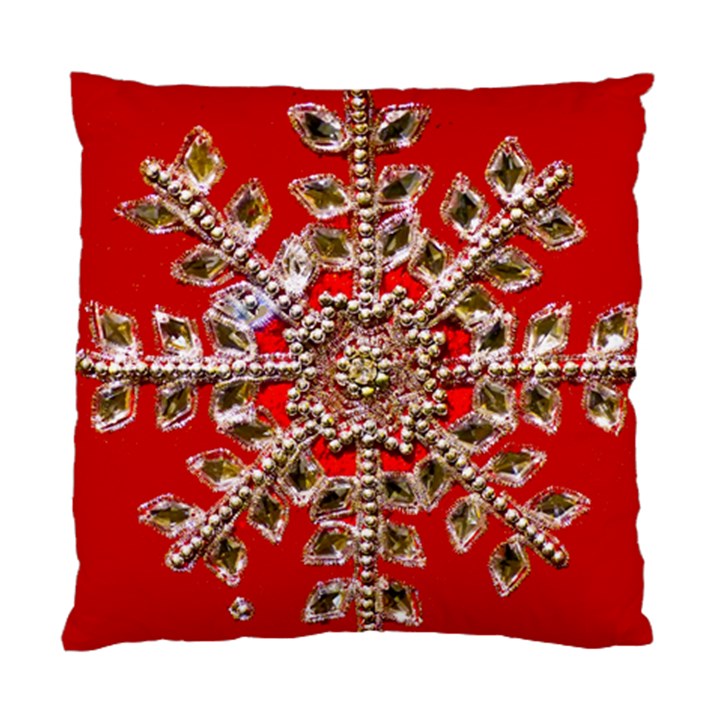 Snowflake Jeweled Standard Cushion Case (Two Sides)