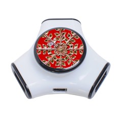 Snowflake Jeweled 3-port Usb Hub by Nexatart