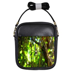 Spider Spiders Web Spider Web Girls Sling Bags by Nexatart