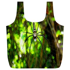 Spider Spiders Web Spider Web Full Print Recycle Bags (l)  by Nexatart