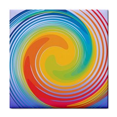 Rainbow Swirl Tile Coasters by OneStopGiftShop