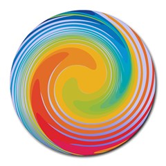 Rainbow Swirl Round Mousepads by OneStopGiftShop