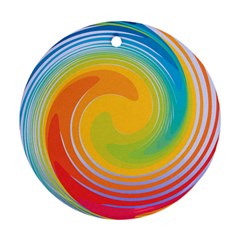 Rainbow Swirl Ornament (round) by OneStopGiftShop