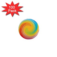 Rainbow Swirl 1  Mini Magnets (100 Pack) 