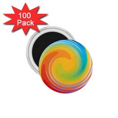 Rainbow Swirl 1 75  Magnets (100 Pack) 