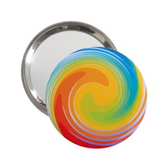 Rainbow Swirl 2 25  Handbag Mirrors