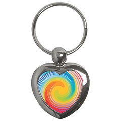 Rainbow Swirl Key Chains (heart)  by OneStopGiftShop