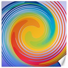 Rainbow Swirl Canvas 12  X 12   by OneStopGiftShop