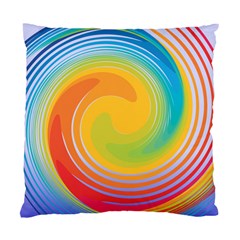 Rainbow Swirl Standard Cushion Case (one Side) by OneStopGiftShop