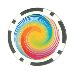 Rainbow Swirl Poker Chip Card Guard (10 Pack) by OneStopGiftShop