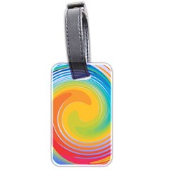 Rainbow Swirl Luggage Tags (two Sides) by OneStopGiftShop