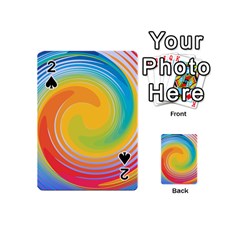 Rainbow Swirl Playing Cards 54 (mini)  by OneStopGiftShop