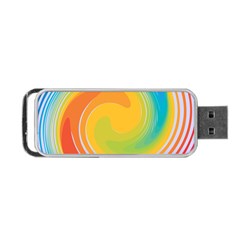 Rainbow Swirl Portable Usb Flash (one Side) by OneStopGiftShop