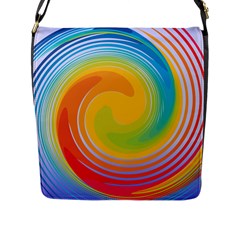 Rainbow Swirl Flap Messenger Bag (l) 