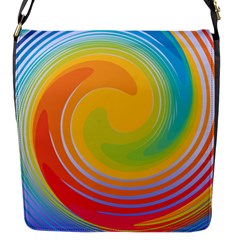 Rainbow Swirl Flap Messenger Bag (s) by OneStopGiftShop