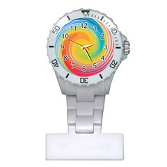 Rainbow Swirl Plastic Nurses Watch