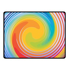 Rainbow Swirl Double Sided Fleece Blanket (small)  by OneStopGiftShop