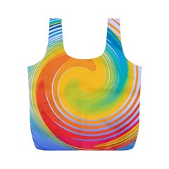 Rainbow Swirl Full Print Recycle Bags (m) 