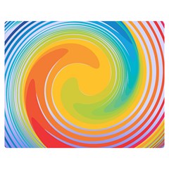 Rainbow Swirl Double Sided Flano Blanket (medium) 