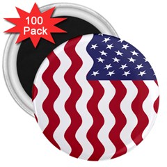 American Flag 3  Magnets (100 Pack)