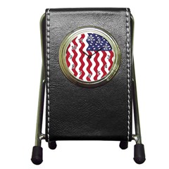 American Flag Pen Holder Desk Clocks by OneStopGiftShop