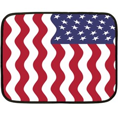 American Flag Double Sided Fleece Blanket (mini)  by OneStopGiftShop