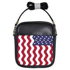 American Flag Girls Sling Bags by OneStopGiftShop