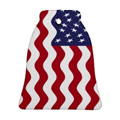 American Flag Bell Ornament (two Sides)