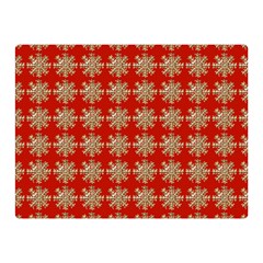 Snowflakes Square Red Background Double Sided Flano Blanket (mini)  by Nexatart