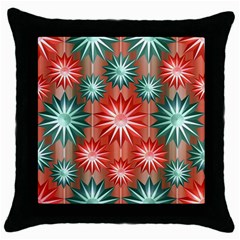 Star Pattern  Throw Pillow Case (black) by Nexatart