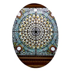 Stained Glass Window Library Of Congress Ornament (oval)