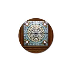 Stained Glass Window Library Of Congress Golf Ball Marker (10 Pack) by Nexatart