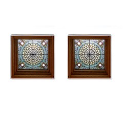 Stained Glass Window Library Of Congress Cufflinks (square) by Nexatart