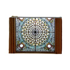 Stained Glass Window Library Of Congress Cosmetic Bag (large)  by Nexatart