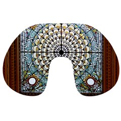 Stained Glass Window Library Of Congress Travel Neck Pillows by Nexatart