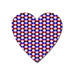 Star Pattern Heart Magnet