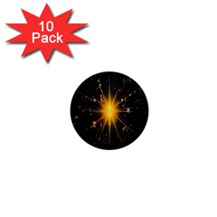 Star Christmas Advent Decoration 1  Mini Buttons (10 Pack)  by Nexatart