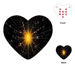 Star Christmas Advent Decoration Playing Cards (Heart)  Front