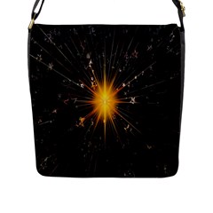 Star Christmas Advent Decoration Flap Messenger Bag (l)  by Nexatart