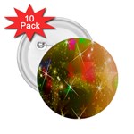 Star Christmas Background Image Red 2.25  Buttons (10 pack)  Front