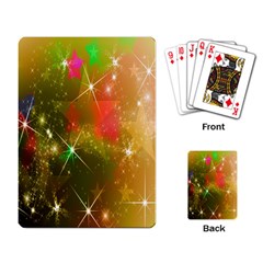 Star Christmas Background Image Red Playing Card by Nexatart