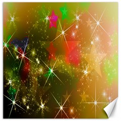 Star Christmas Background Image Red Canvas 16  X 16   by Nexatart