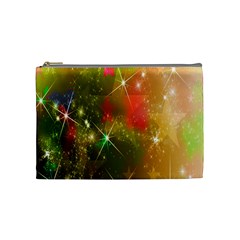 Star Christmas Background Image Red Cosmetic Bag (medium)  by Nexatart